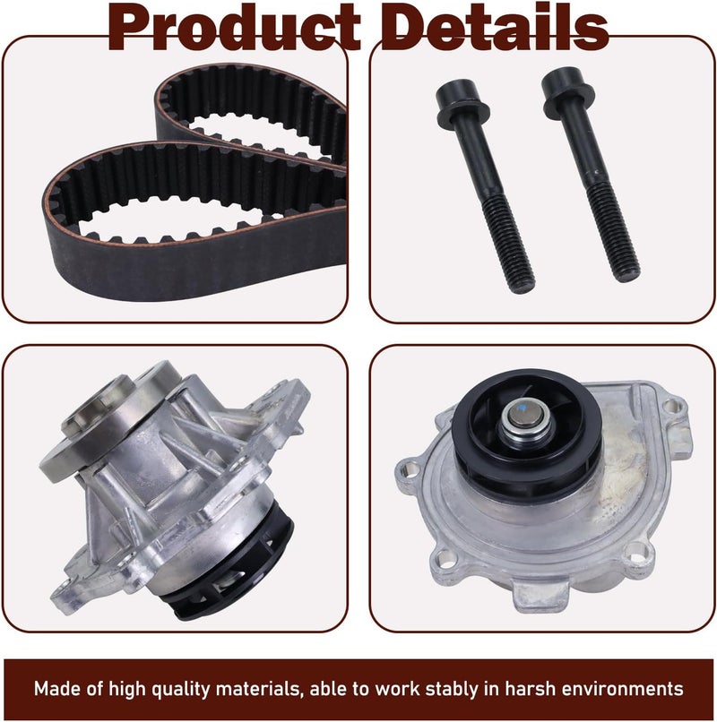 Xiaoyudou Engine Timing Belt Kit with Water Pump Compatible with 2009-2018 Chevrolet Sonic Aveo Aveo5 Cruze Limited, 2009-2010 Pontiac G3 Wave, 2008-2009 Saturn Astra, 2009 Suzuki Swift+ 1.6L 1.8L - Image 4